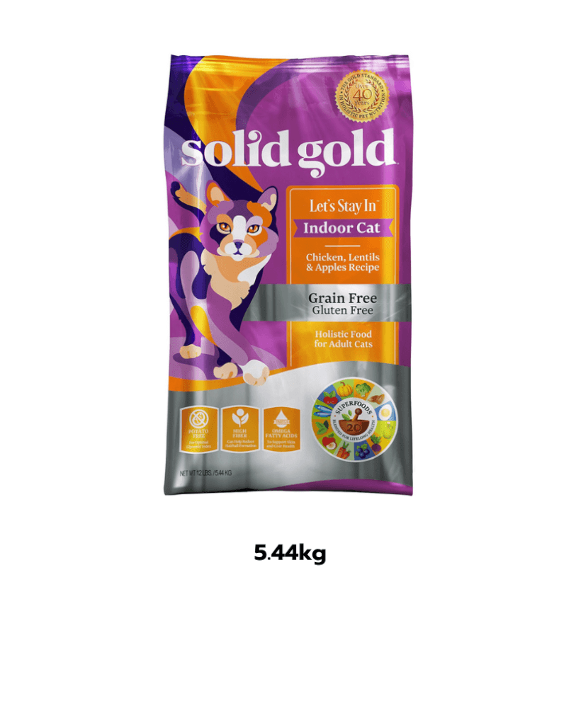 อาหารแมว Solid Gold เกรดโฮลิสติก สูตร Let's Stay In สำหรับแมวเลี้ยงในบ้าน 5.44 กก._0